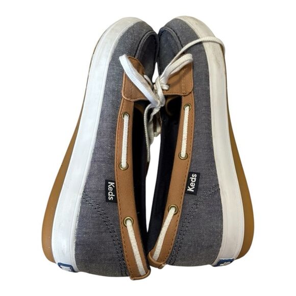 Keds Loafer Shoes Dream Foam Memory Women's 7.5 Tan Denim Slip-on Boat - Picture 5 of 6